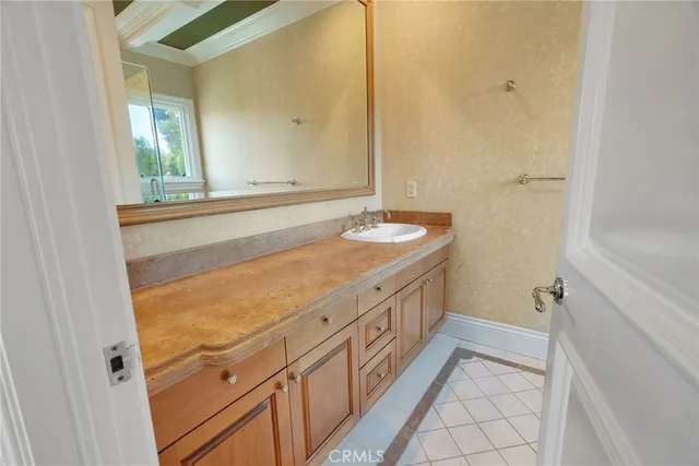 a view of balcony with wooden floor