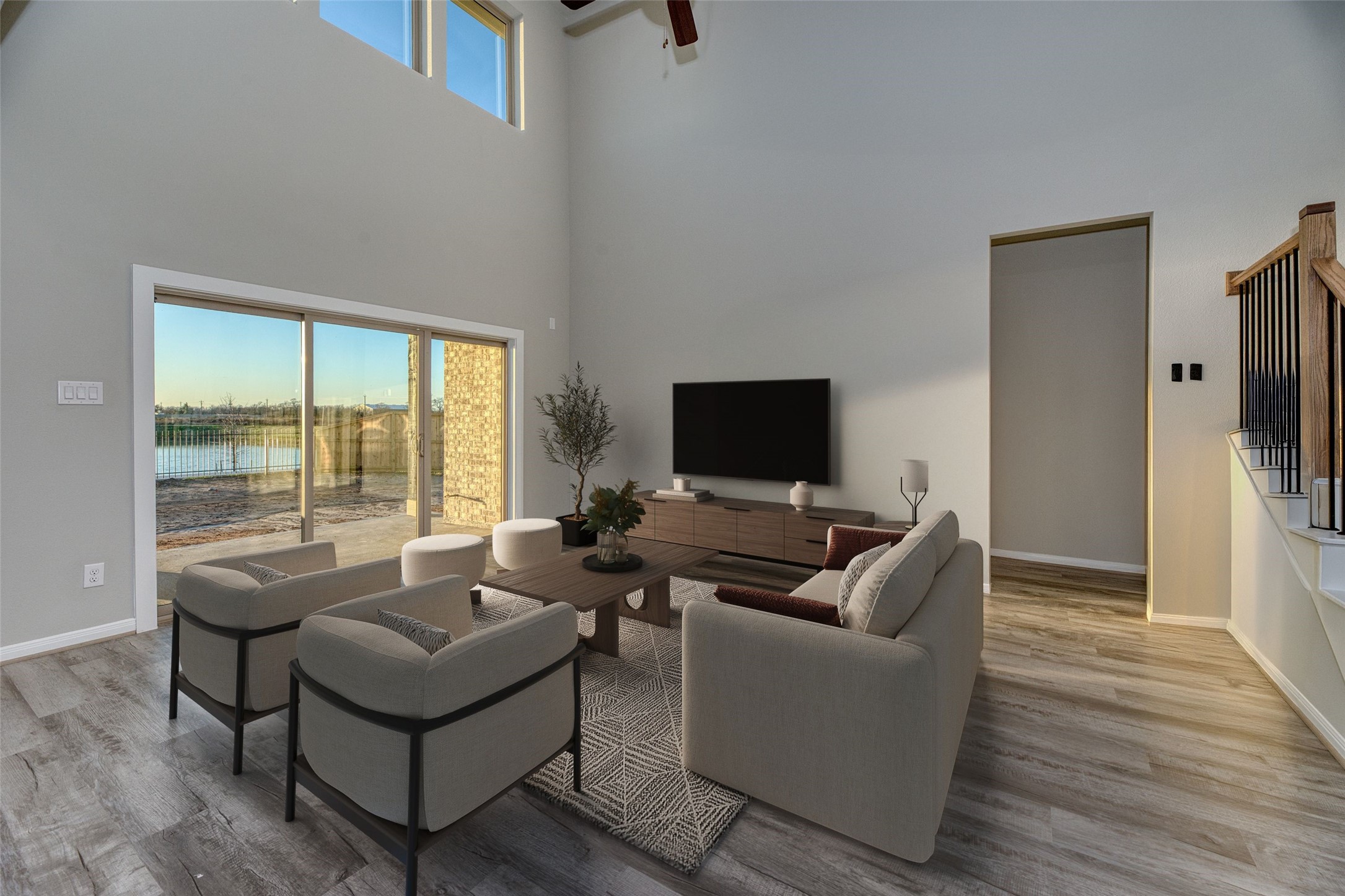 21122 Sunlight Grv Drive Rosharon, TX 77583 - Photo 2 of 45 a living room with furniture and a flat screen tv