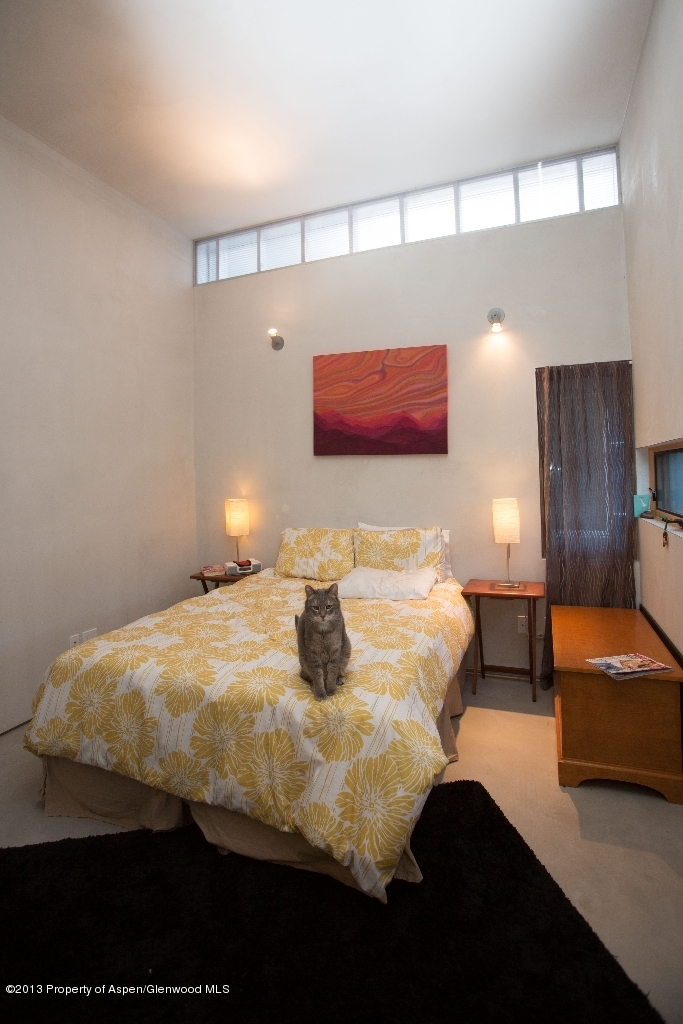 Bedroom with clerestory windows