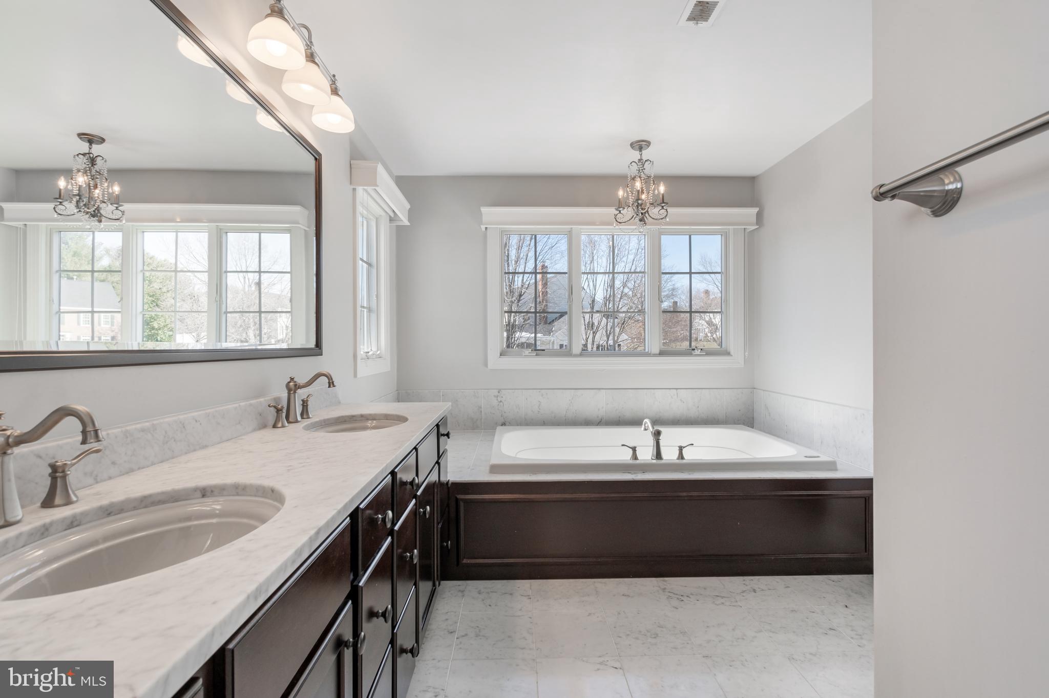 12911 Buckeye Drive North Potomac, MD 20878 - Photo 41 of 74 a bathroom with a tub a sink and mirror