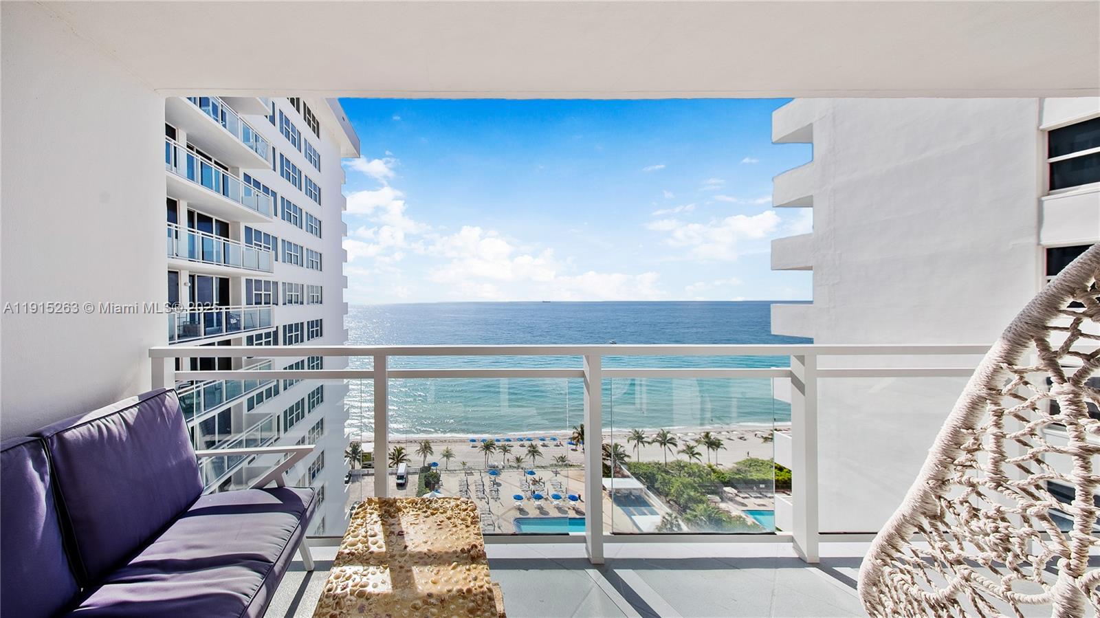 2030 South Ocean Drive, Unit 1716 Hallandale Beach, FL 33009 - Photo 4 of 15 a view of balcony with furniture