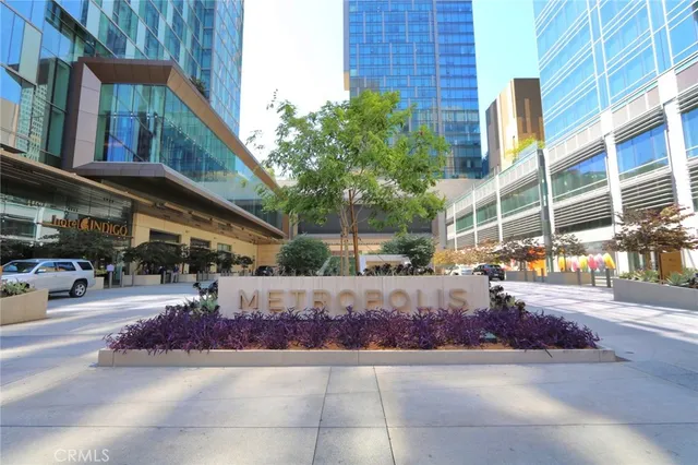 a view of a building with a street