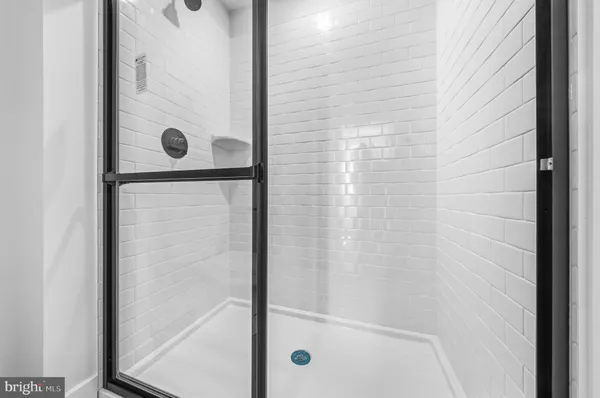 a bathroom with a mirror