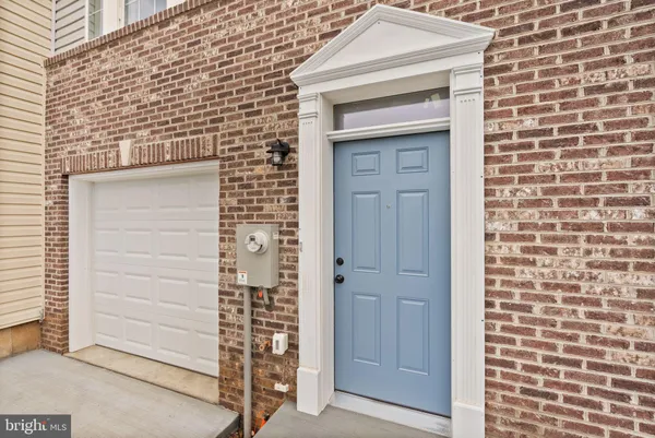 a front view of a house with a door