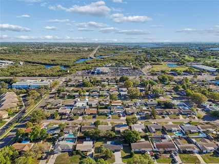 an aerial view of a city