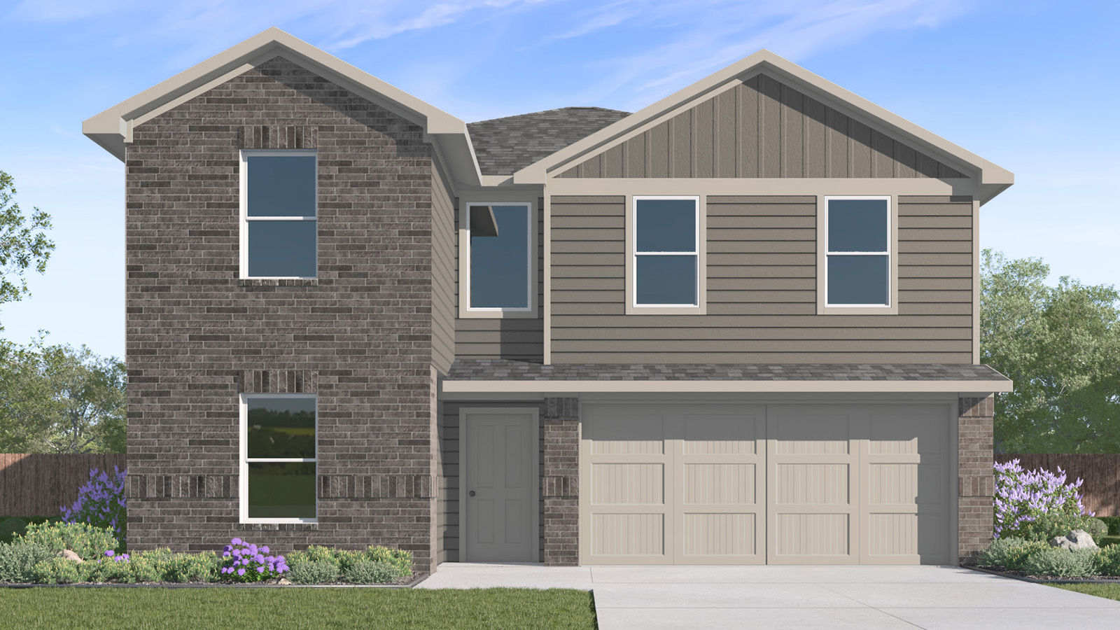 133 Baby Calf Roping Road Jarrell, TX 76537 - Photo 1 of 1 A newly constructed residence combines classic brickwork with modern siding, offering appealing curb presence.