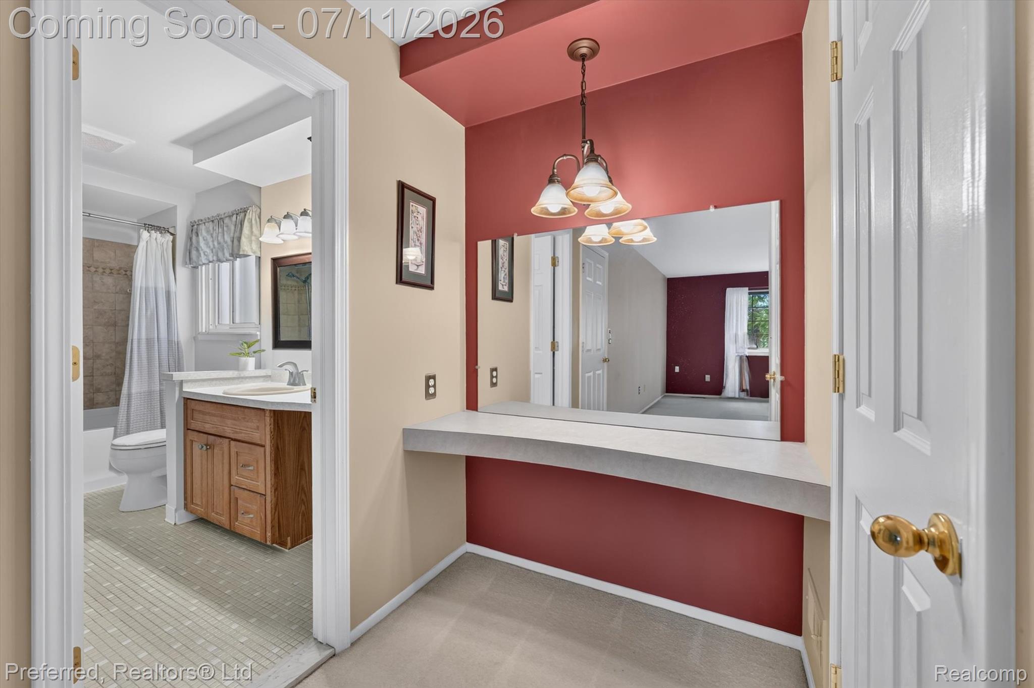 46596 Maidstone Road Canton, MI 48187 - Photo 29 of 61 Vanity area in Primary Bedroom and access to Main Bath
