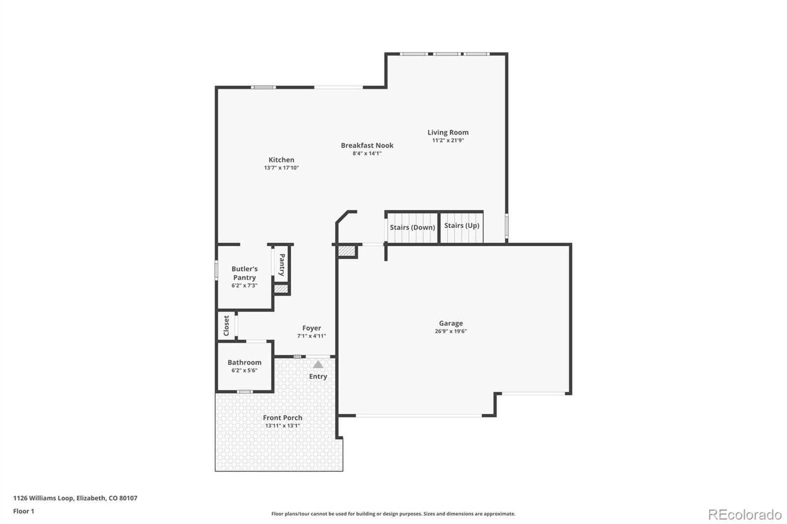 1126 Williams Loop Elizabeth, CO 80107 - Photo 48 of 50 a picture of a floor plan