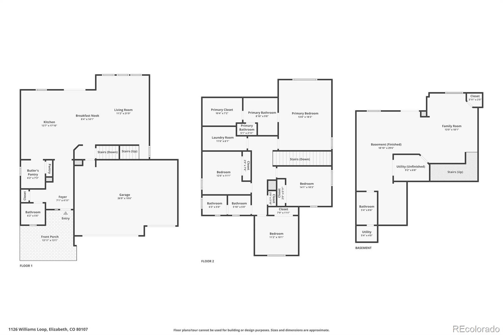1126 Williams Loop Elizabeth, CO 80107 - Photo 50 of 50 a picture of floor plan