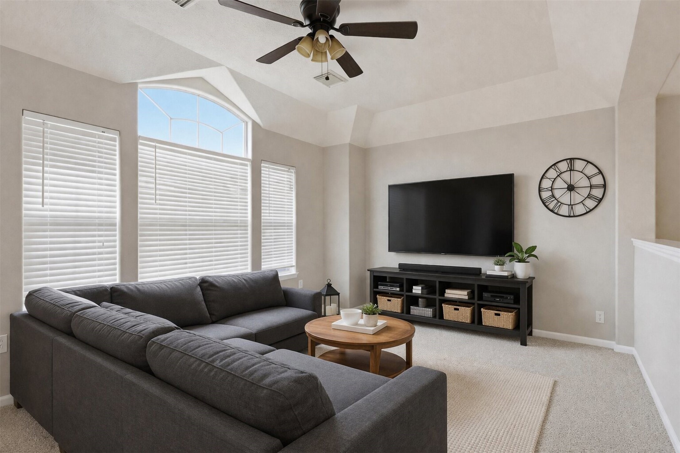 17406 North Riata Lake Cypress, TX 77433 - Photo 14 of 33 Large upstairs game room with abundant natural light and flexible living space (virtually staged).