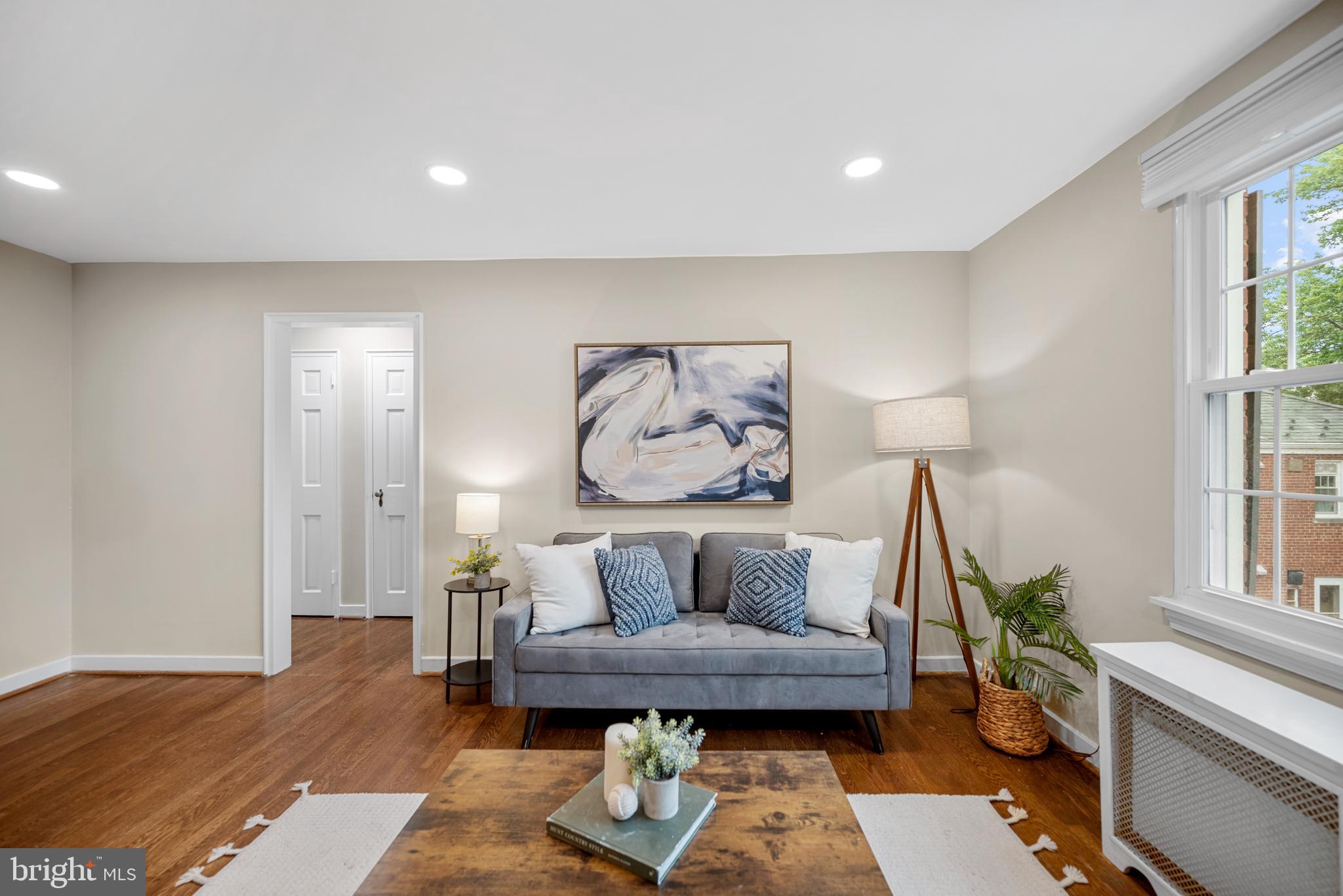 117 East Glebe Road, Unit C Alexandria, VA 22305 - Photo 6 of 23 Light-Filled Living Room