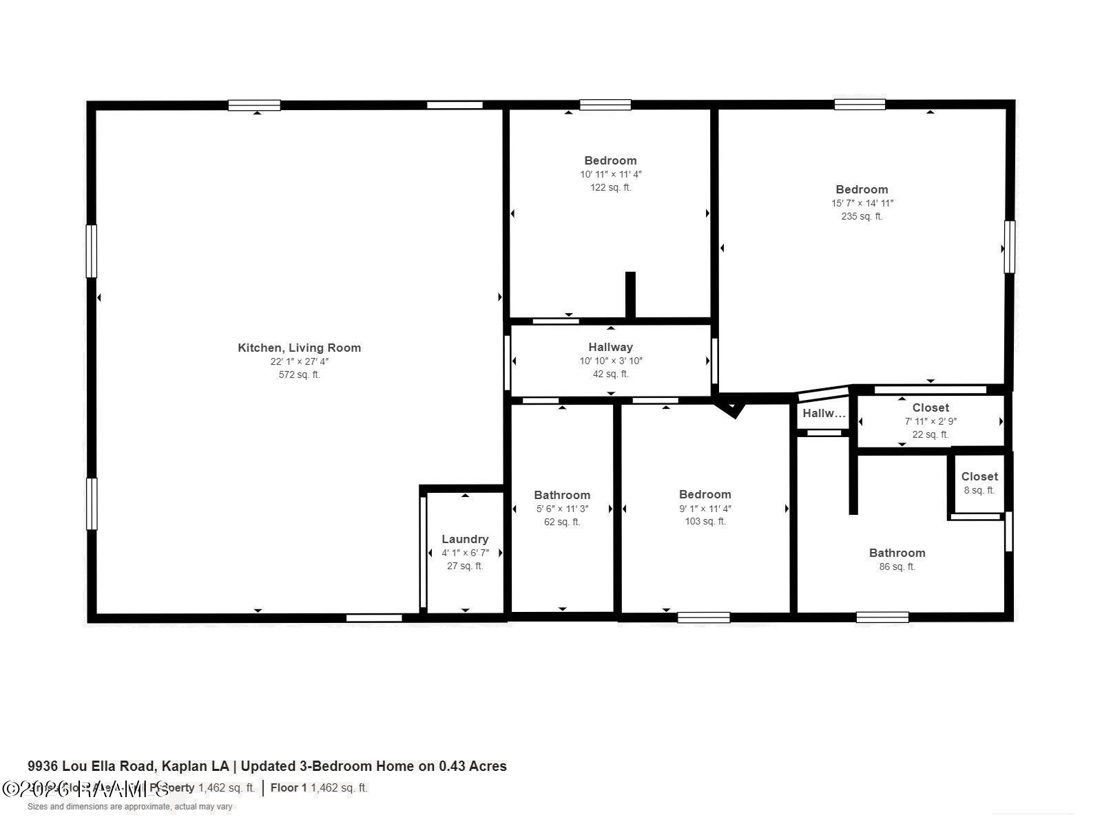 9936 Lou Ella Road Kaplan, LA 70548 - Photo 20 of 20 Floor Plan & Room Layout