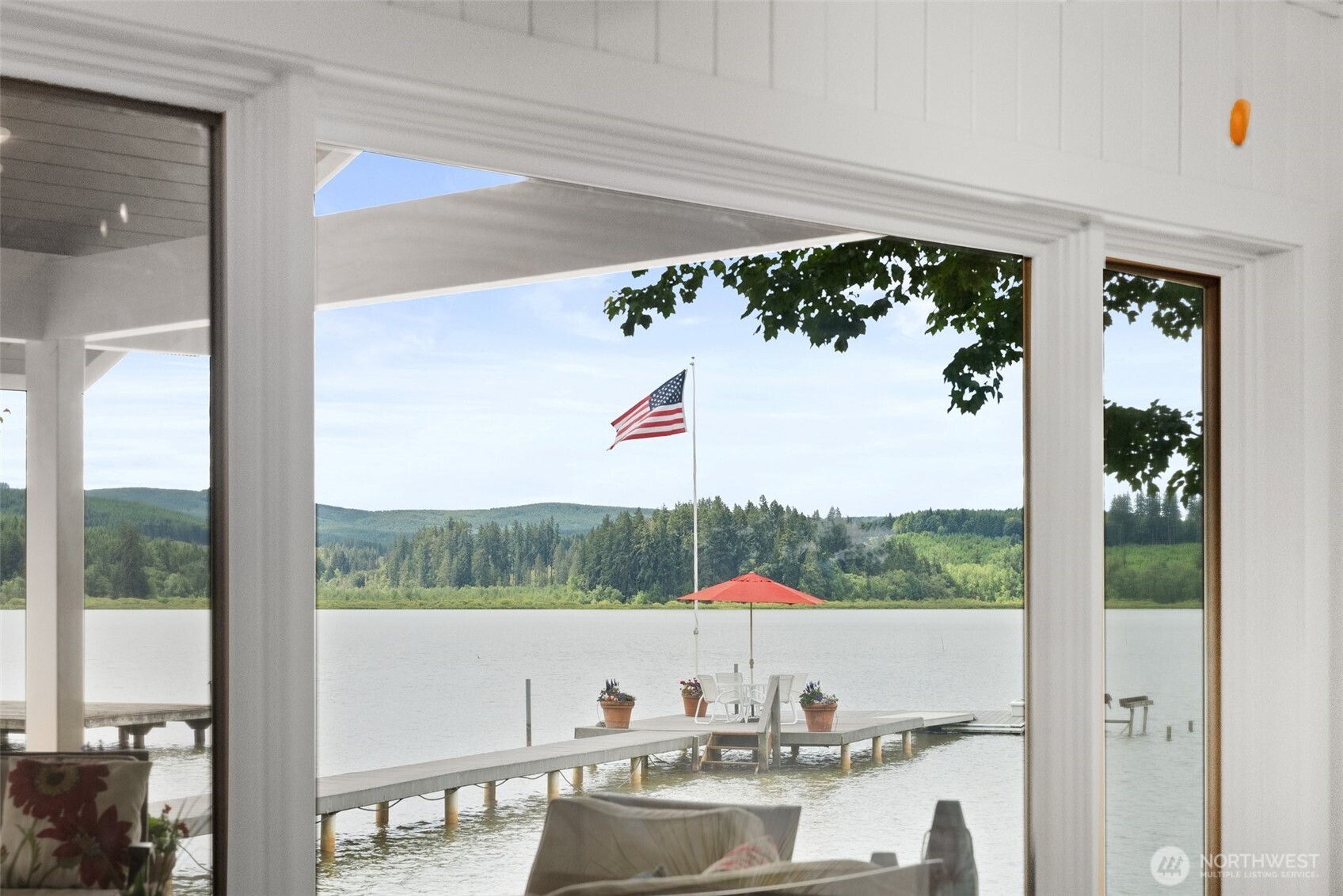 412 Streeter Road Silverlake, WA 98645 - Photo 8 of 40 a view of a lake from a living room