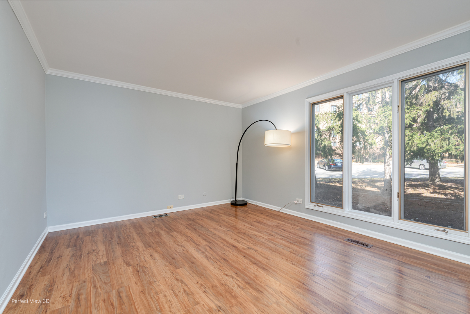 3811 Mission Hills Road Northbrook, IL 60062 - Photo 15 of 26 an empty room with wooden floor and windows
