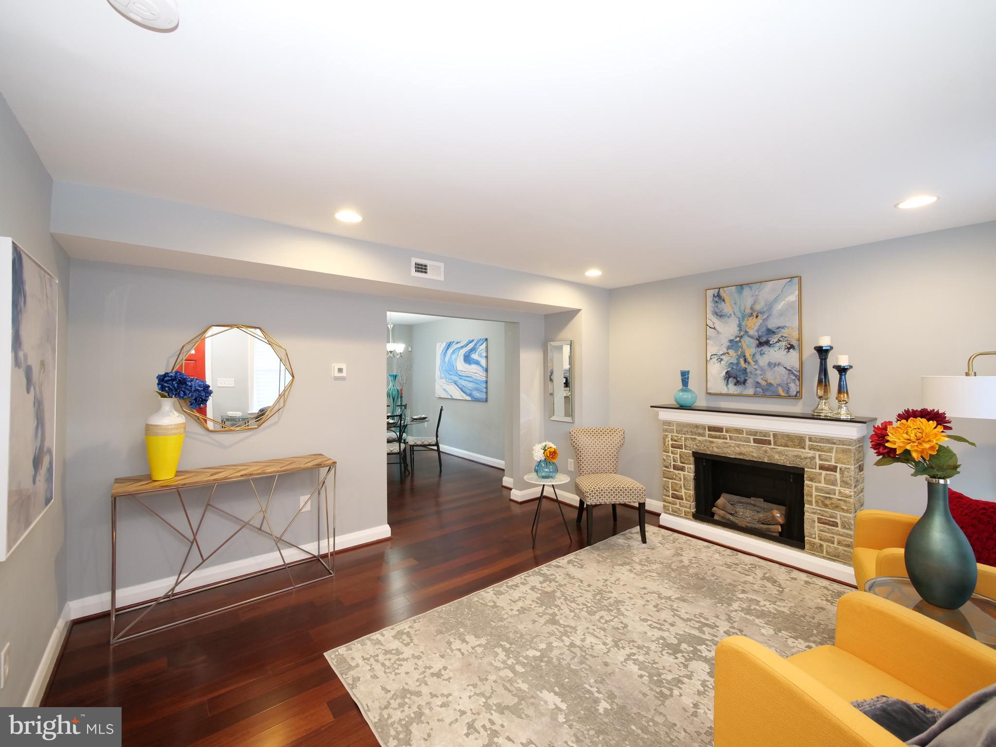 3932 Flowerton Road Baltimore, MD 21229 - Photo 5 of 28 Living room with fireplace