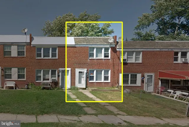 front view of a brick house