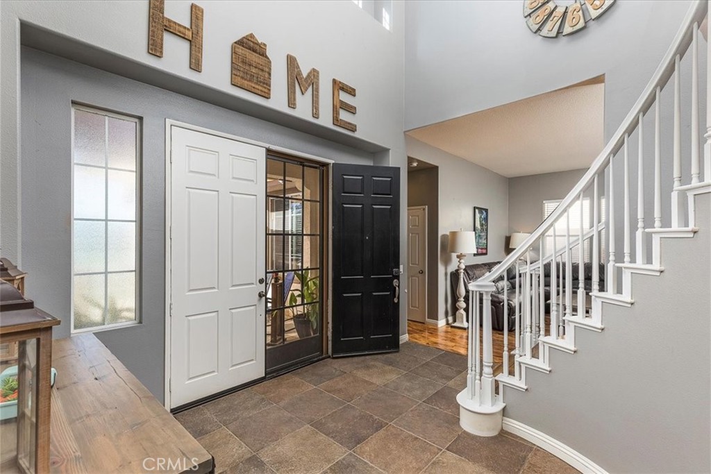 31982 Genoa Street Winchester, CA 92596 - Photo 6 of 49 Front entry way with double doors. High ceilings. Entry into living room and Next-gen suite.