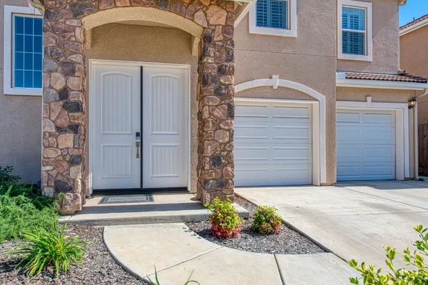 a front view of a house