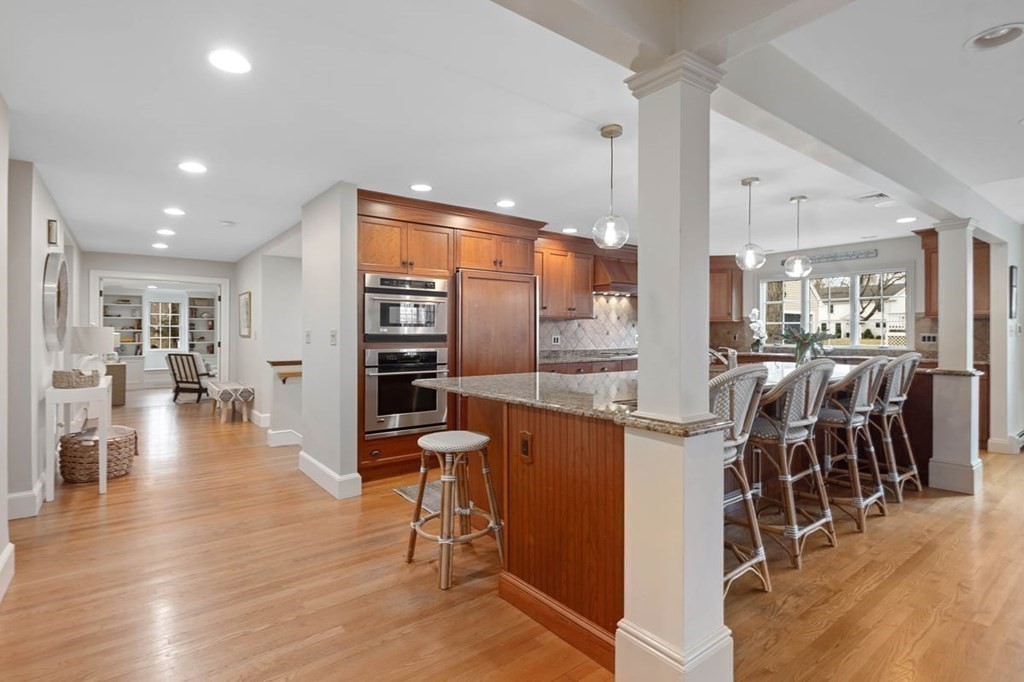 10 Union Street Hingham, MA 02043 - Photo 6 of 40 a dining hall with stainless steel appliances wooden floor dining table and chairs