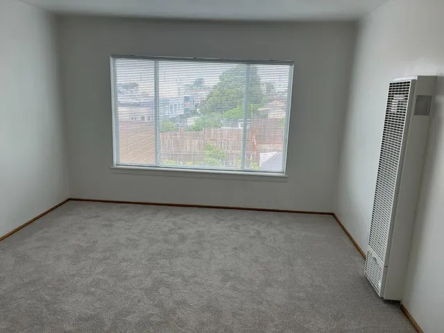 an empty room with a window