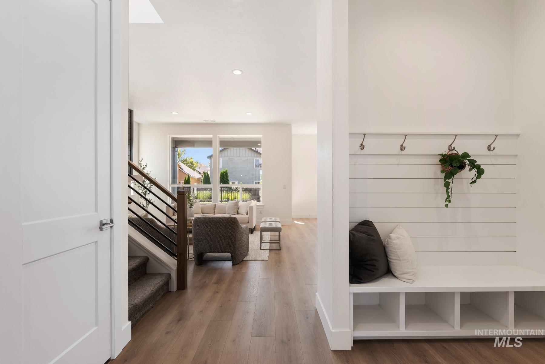 1319 West Malbar Street Meridian, ID 83646 - Photo 4 of 31 Mudroom with wood finished floors and recessed lighting