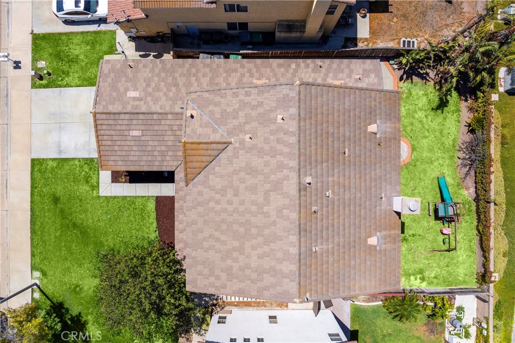 7441 Clementine Drive Eastvale, CA 92880 - Photo 38 of 39 an aerial view of a house with a garden