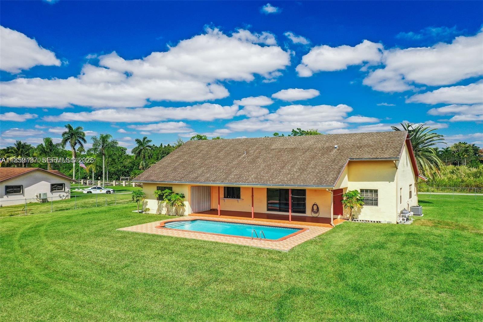 19900 Southwest 326th Street Homestead, FL 33030 - Photo 3 of 15 a aerial view of a house with swimming pool and a yard
