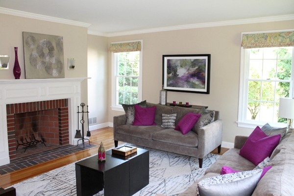 23 Wyman Road Lexington, MA 02420 - Photo 3 of 30 a living room with furniture and a fireplace