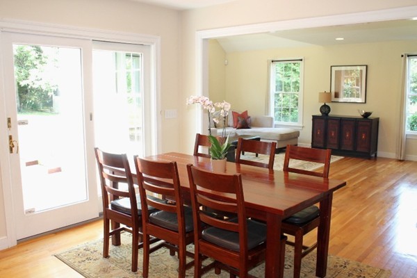 23 Wyman Road Lexington, MA 02420 - Photo 9 of 30 a view of a dining room with furniture and wooden floor