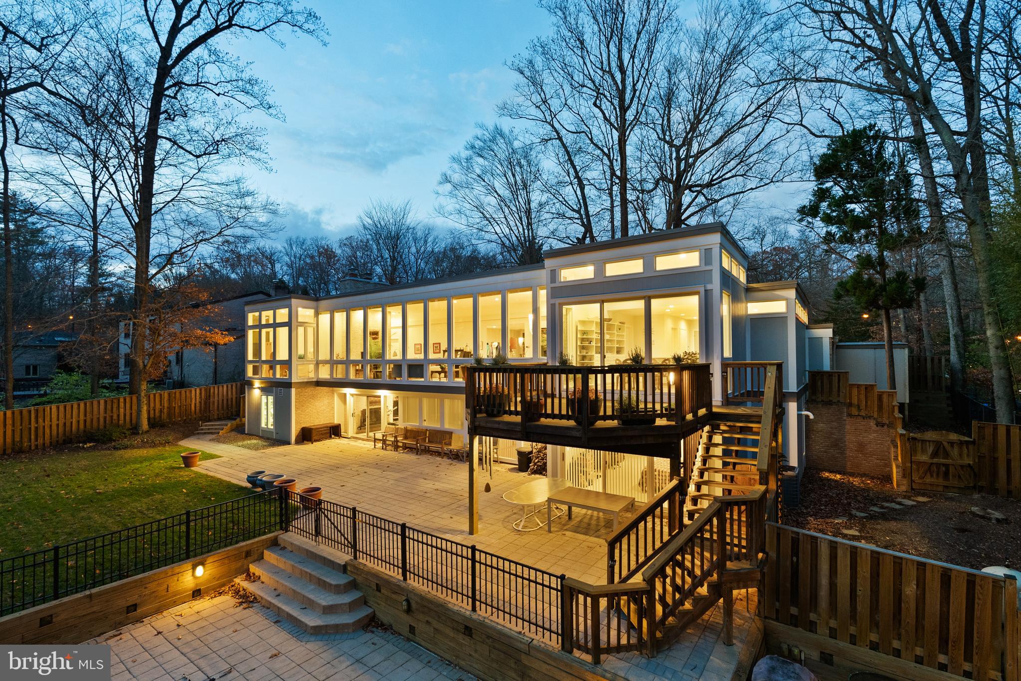 6904 Carmichael Avenue Bethesda, MD 20817 - Photo 5 of 16 a view of backyard with swimming pool and sitting area
