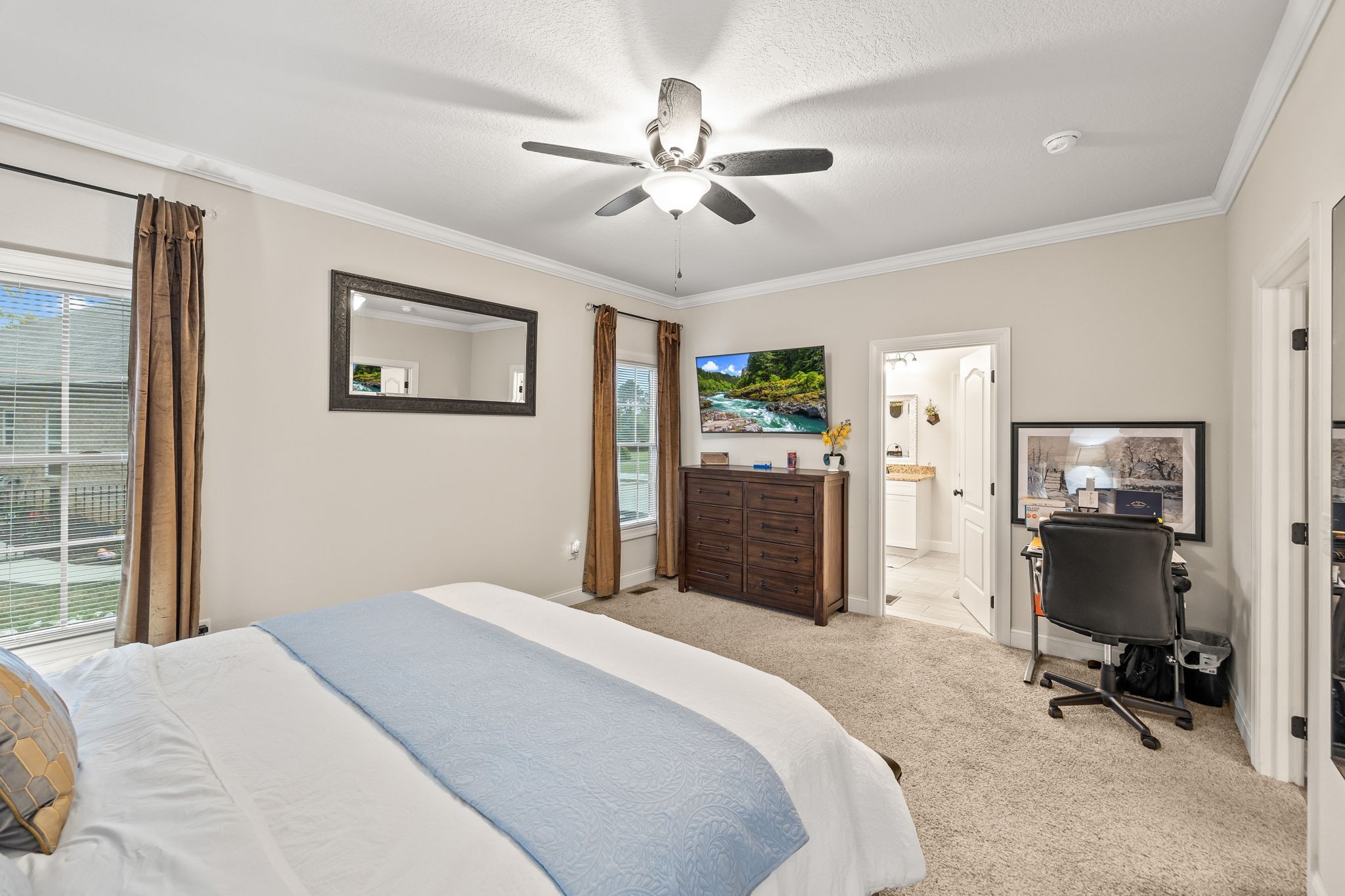 1309 Bridle Path Cookeville, TN 38501 - Photo 13 of 32 a bedroom with bed and glass door