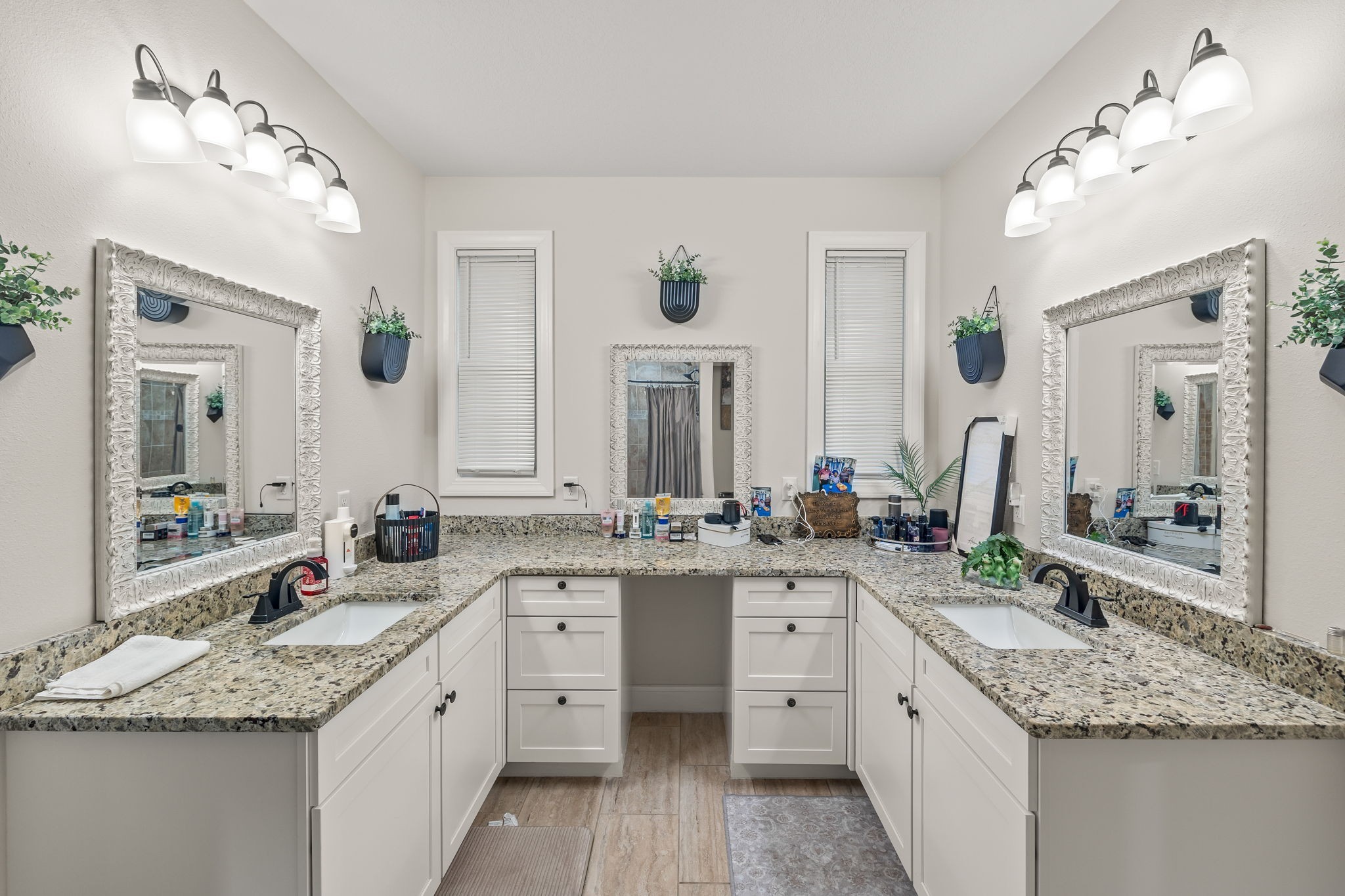 1309 Bridle Path Cookeville, TN 38501 - Photo 8 of 32 a bathroom with a granite countertop double vanity sink and a mirror
