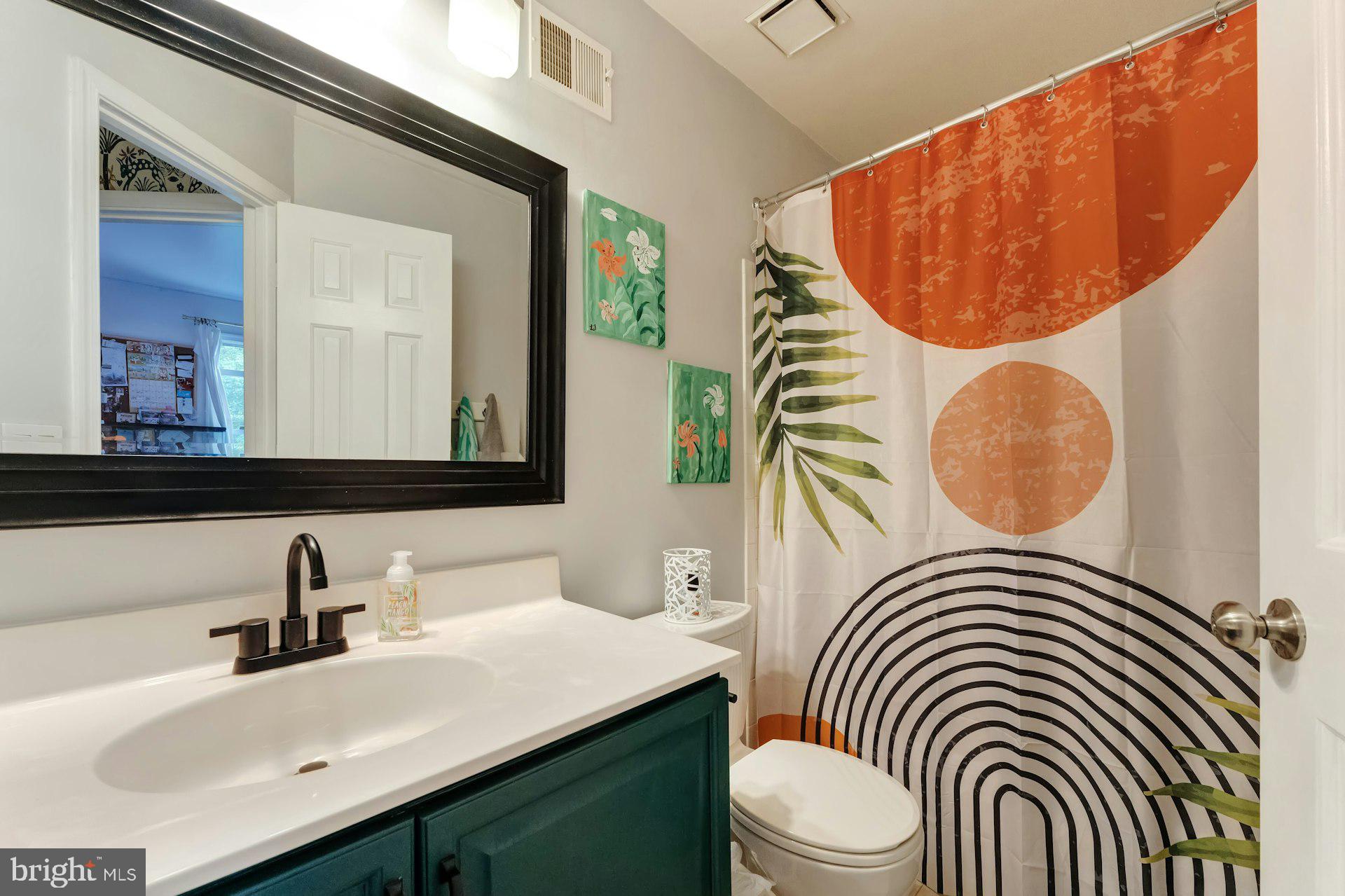 43602 Blacksmith Square Ashburn, VA 20147 - Photo 20 of 33 a bathroom with a sink a mirror and a toilet