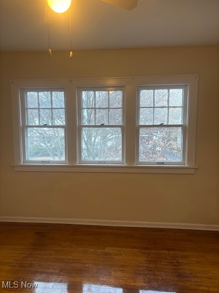 1019 Quilliams Road Cleveland Heights, OH 44121 - Photo 26 of 32 Empty room featuring dark wood-style floors and plenty of natural light