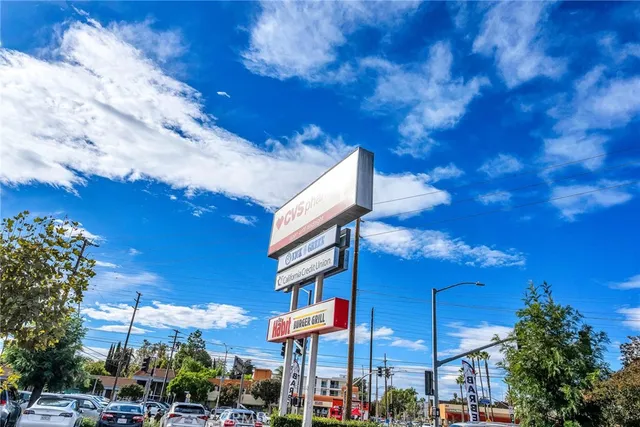 a view of a building with a street