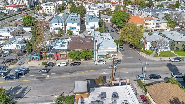an aerial view of a city