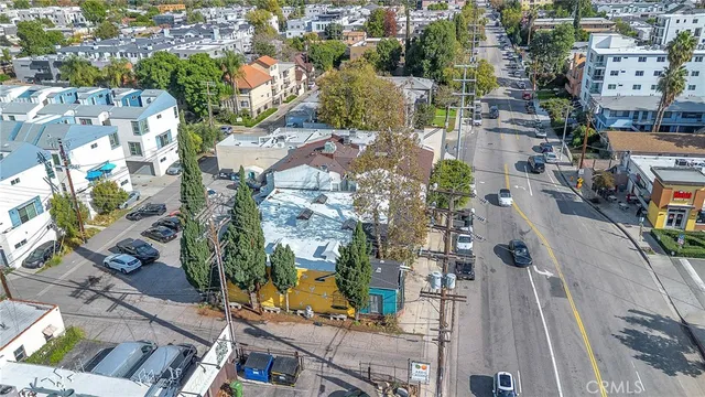 an aerial view of a city