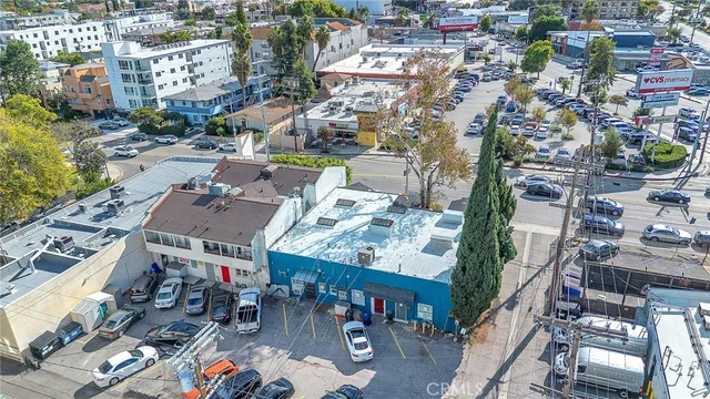 an aerial view of a city