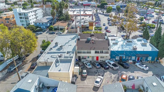 an aerial view of multiple house