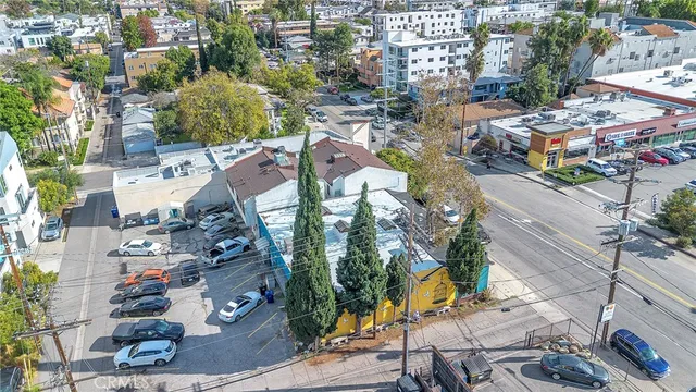 an aerial view of a city