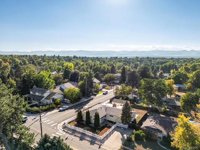 an aerial view of a city