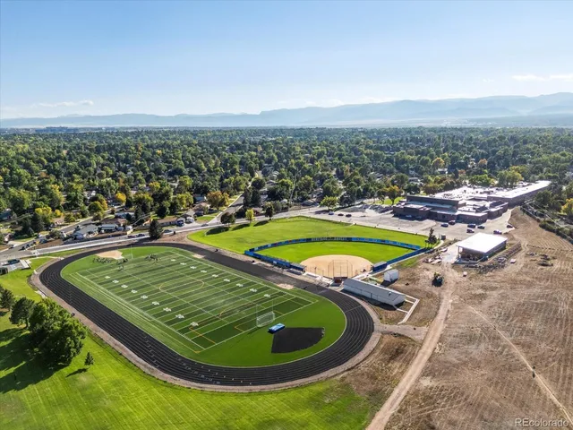 an aerial view of multiple house