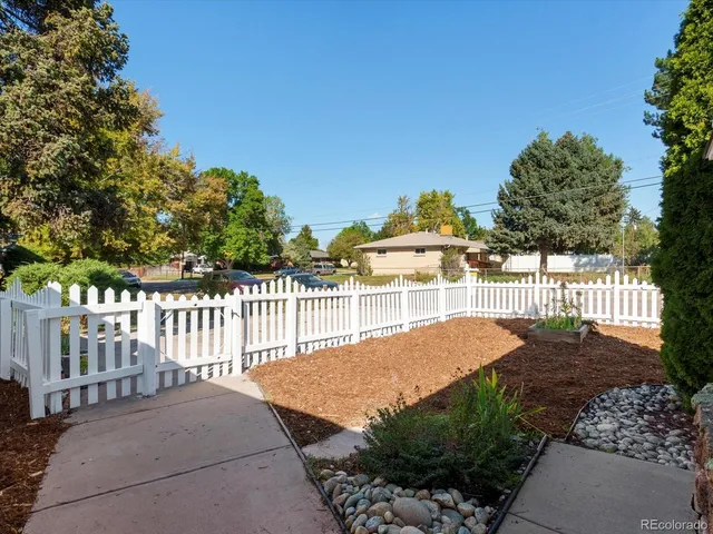 a view of a backyard