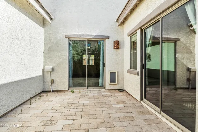 a view of an entrance door of the house