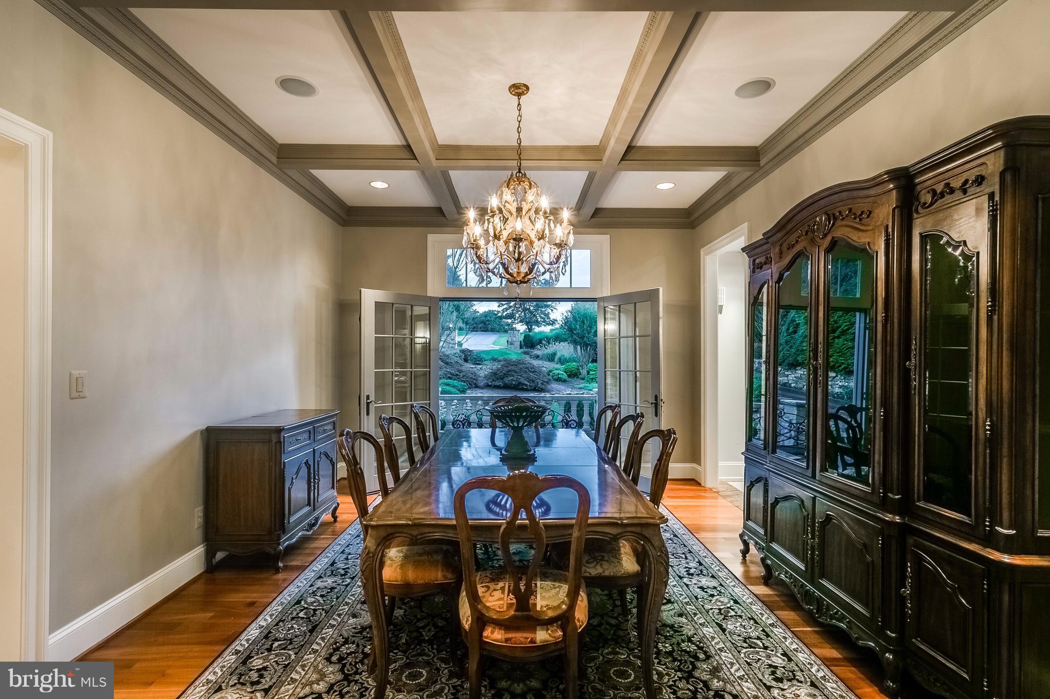 5 Hayfields Road Hunt Valley, MD 21030 - Photo 4 of 30 a view of a dining room with furniture wooden floor and chandelier