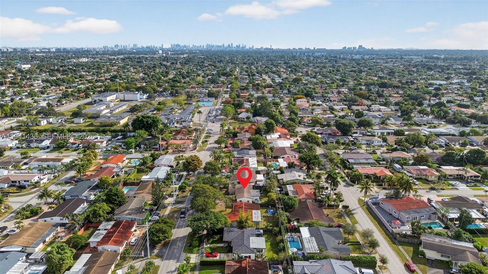 8500 Southwest 16th Street Miami, FL 33155 - Photo 21 of 26 an aerial view of residential houses with city view