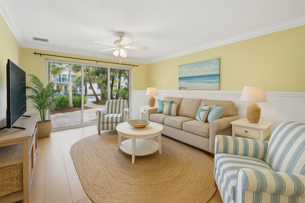 1515 East Broward Boulevard, Unit 107 Fort Lauderdale, FL 33301 - Photo 2 of 36 Virtually staged living area with serene flow to the oversized patio, just steps from the heated pool, BBQ, and fitness center.