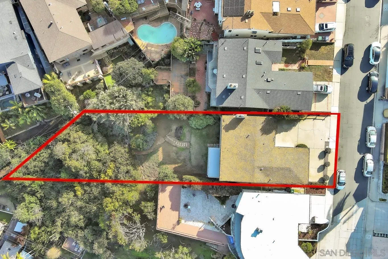 1141 Akron Street San Diego, CA 92106 - Photo 4 of 44 an aerial view of a houses with street