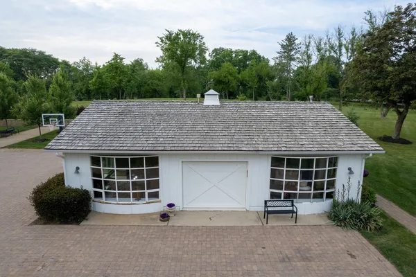 a house view with a garden space