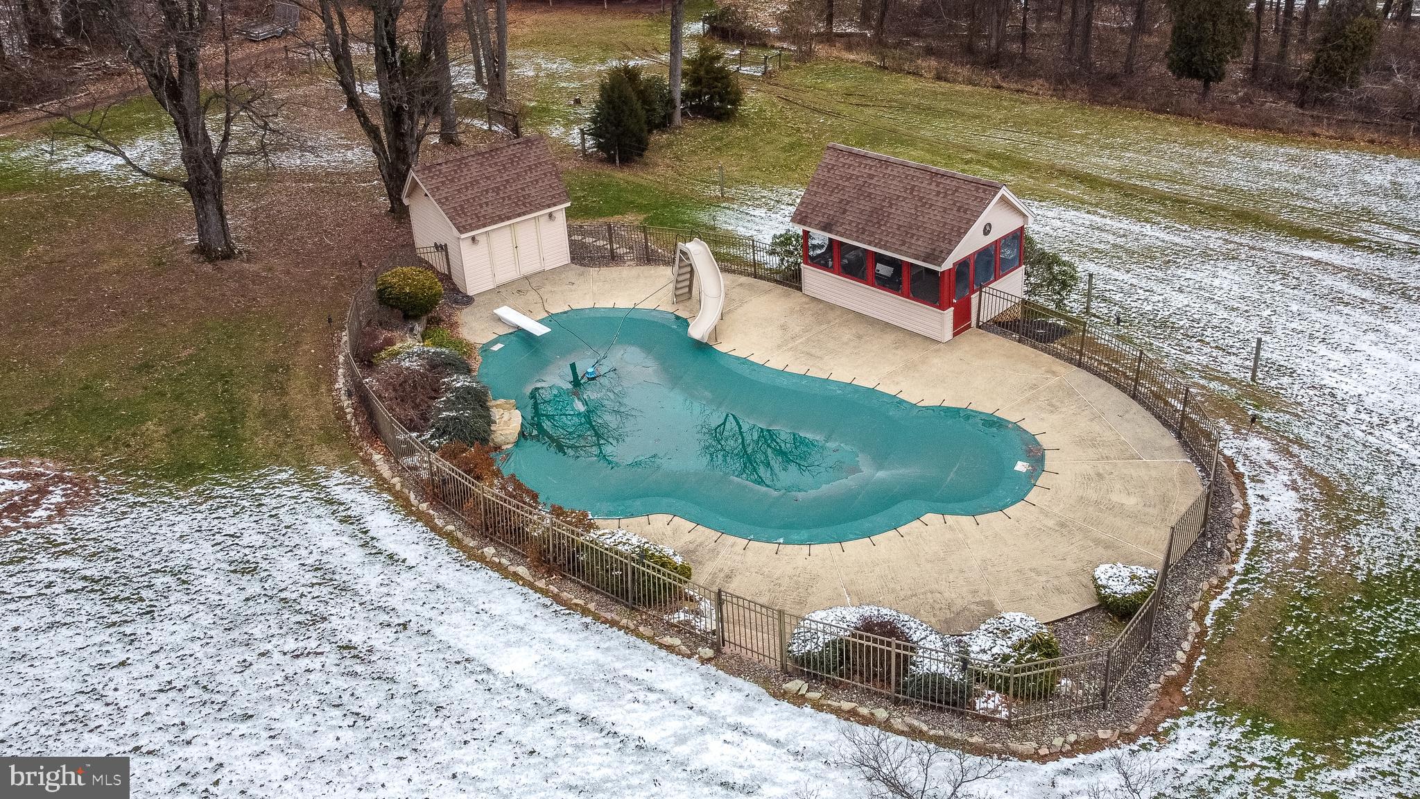 791 Temple Road Pottstown, PA 19465 - Photo 77 of 82 Aerial View of Pool Area